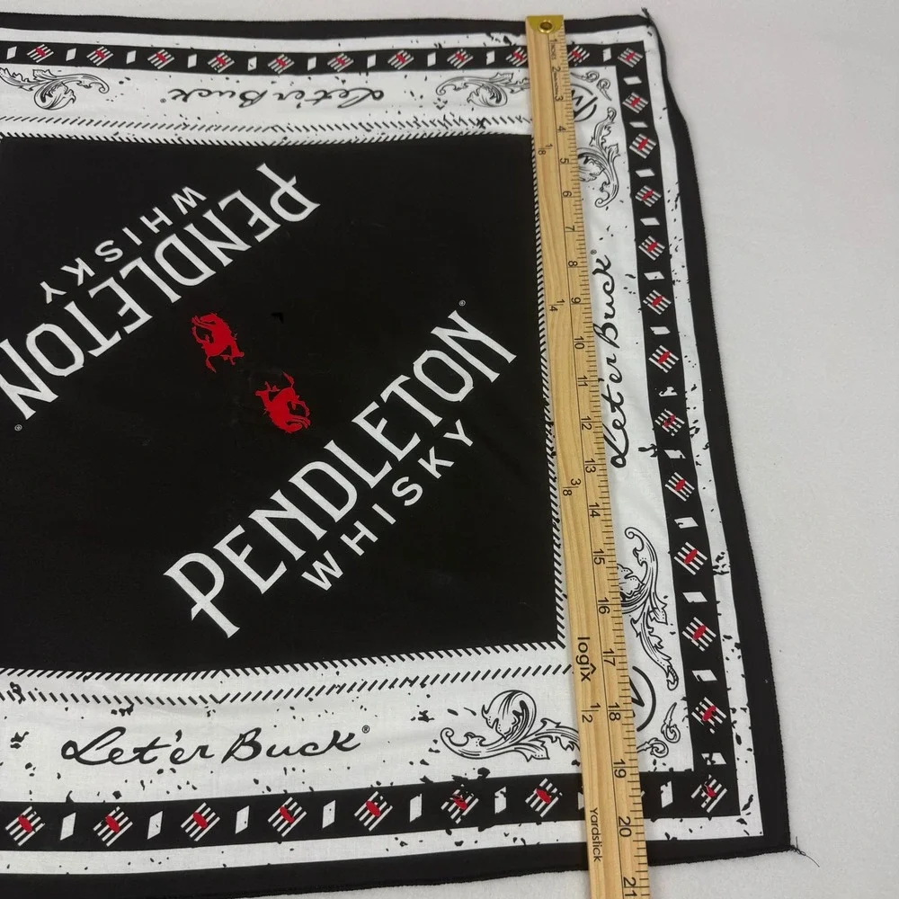 Pendleton Whisky Bandana Scarf Square Logo‎ Print
